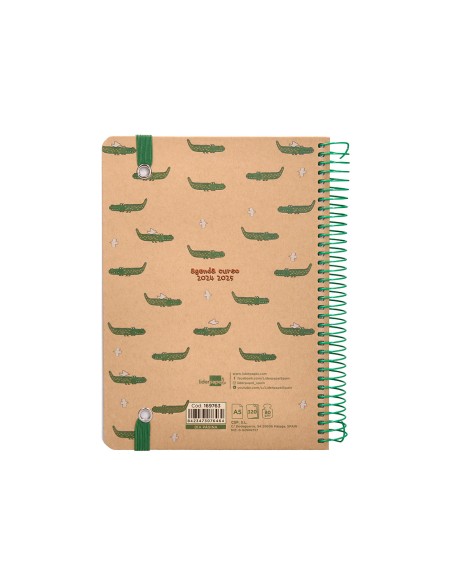 Agenda escolar liderpapel ano 24 25 escolar classic crocodile dia pagina a5 tetra