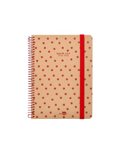 Agenda escolar liderpapel ano 24 25 escolar classic smile 2 dias pagina a5 papel fsc banda elastica