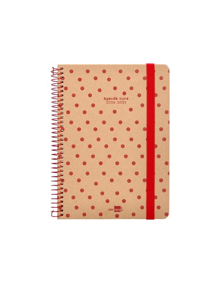 Agenda escolar liderpapel ano 24 25 escolar classic smile 2 dias pagina a5 papel fsc banda elastica