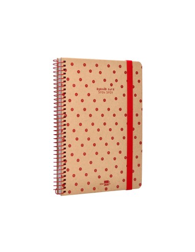 Agenda escolar liderpapel ano 24 25 escolar classic smile 2 dias pagina a5 papel fsc banda elastica