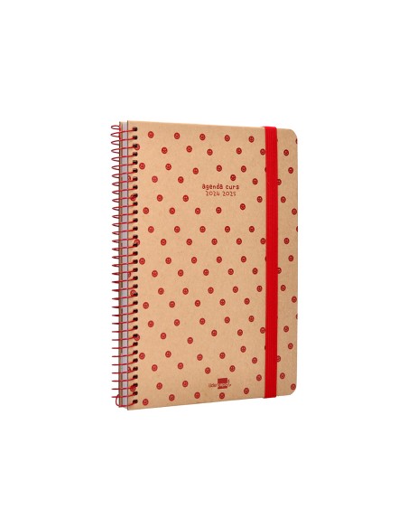 Agenda escolar liderpapel ano 24 25 escolar classic smile 2 dias pagina a5 papel fsc banda elastica