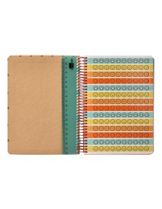 Agenda escolar liderpapel ano 24 25 escolar classic smile 2 dias pagina a5 papel fsc banda elastica