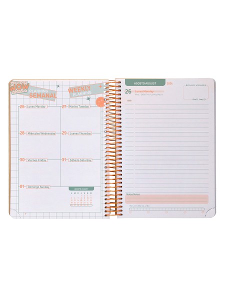 Agenda escolar liderpapel ano 24 25 escolar classic zebra dia pagina a5 papel fsc banda elastica