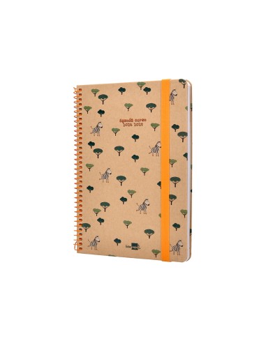 Agenda escolar liderpapel ano 24 25 escolar classic zebra semana vista a5 papel fsc banda elastica