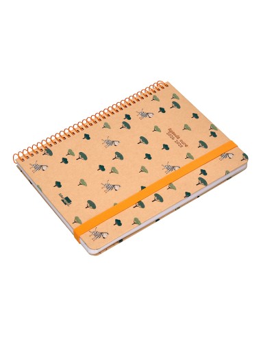 Agenda escolar liderpapel ano 24 25 escolar classic zebra semana vista a5 papel fsc banda elastica