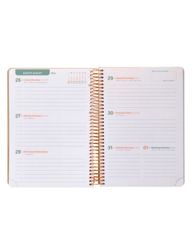 Agenda escolar liderpapel ano 24 25 escolar classic zebra semana vista a5 papel fsc banda elastica