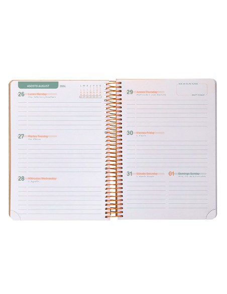 Agenda escolar liderpapel ano 24 25 escolar classic zebra semana vista a5 papel fsc banda elastica