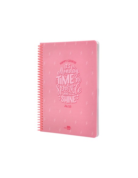 Agenda escolar liderpapel ano 24 25 escolar basic rosa dia pagina a5