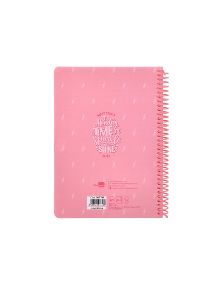 Agenda escolar liderpapel ano 24 25 escolar basic rosa dia pagina a5