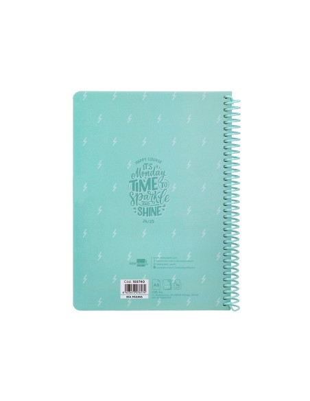 Agenda escolar liderpapel ano 24 25 escolar basic menta dia pagina a5