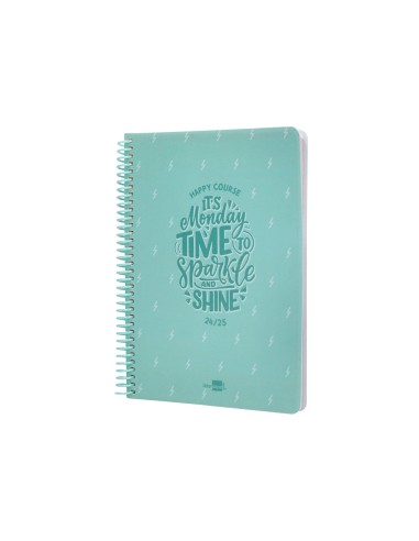 Agenda escolar liderpapel ano 24 25 escolar basic menta dia pagina a5