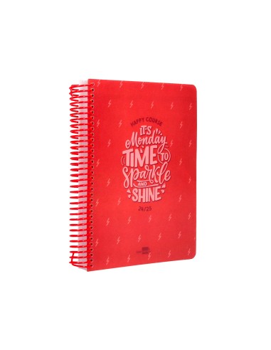 Agenda escolar liderpapel ano 24 25 escolar basic rojo dia pagina a5