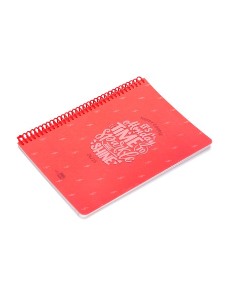 Agenda escolar liderpapel ano 24 25 escolar basic rojo dia pagina a5