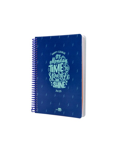 Agenda escolar liderpapel ano 24 25 escolar basic azul dia pagina a5