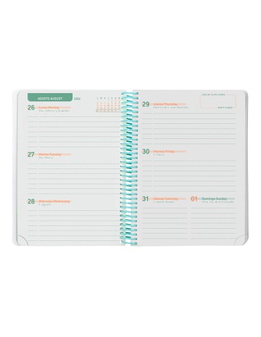 Agenda escolar liderpapel ano 24 25 escolar basic menta semana vista a5