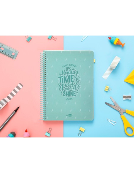 Agenda escolar liderpapel ano 24 25 escolar basic menta semana vista a5