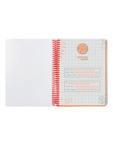 Agenda escolar liderpapel ano 24 25 escolar basic rojo semana vista a5