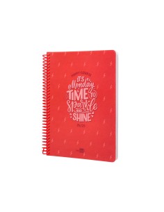 Agenda escolar liderpapel ano 24 25 escolar basic rojo semana vista a5