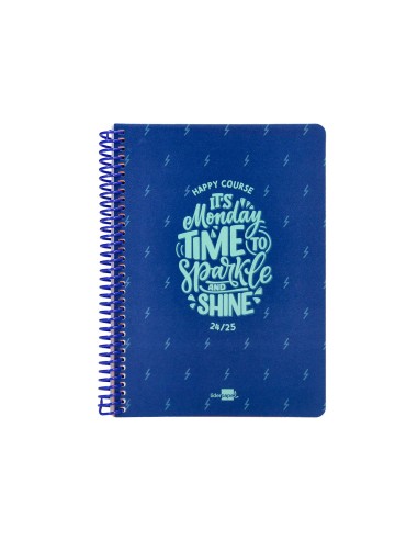 Agenda escolar liderpapel ano 24 25 escolar basic azul semana vista a5