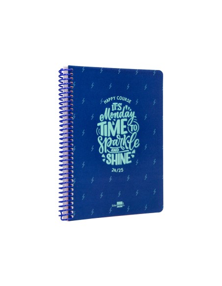 Agenda escolar liderpapel ano 24 25 escolar basic azul semana vista a5