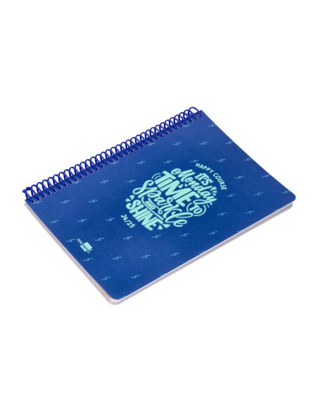 Agenda escolar liderpapel ano 24 25 escolar basic azul semana vista a5