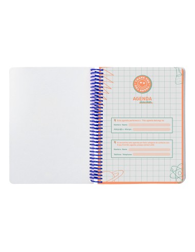 Agenda escolar liderpapel ano 24 25 escolar basic azul semana vista a5