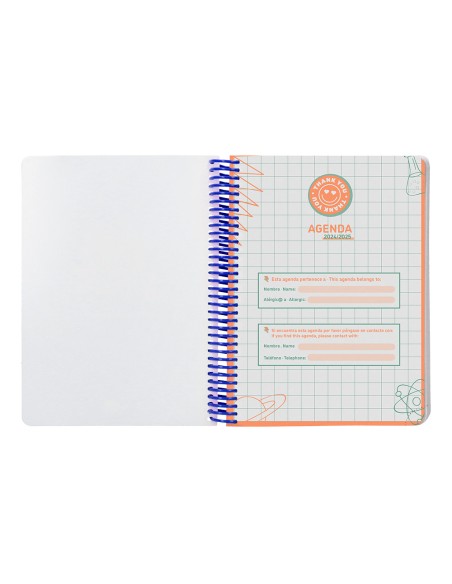 Agenda escolar liderpapel ano 24 25 escolar basic azul semana vista a5