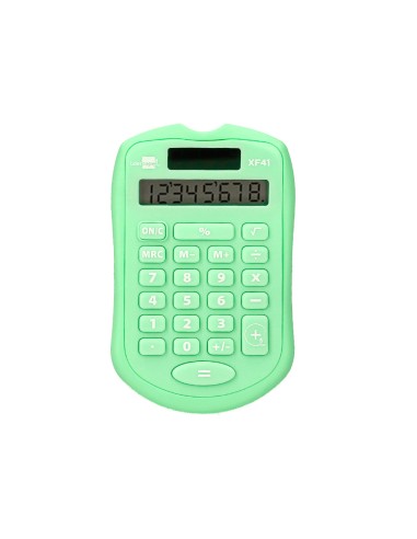 Calculadora liderpapel bolsillo xf42 8 digitos solar y pilas color verde 94x595x105mm