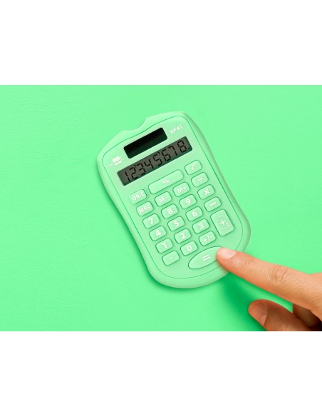 Calculadora liderpapel bolsillo xf42 8 digitos solar y pilas color verde 94x595x105mm Calculadora liderpapel bolsillo xf42 8 digitos solar y pilas color verde 94x595x105mm