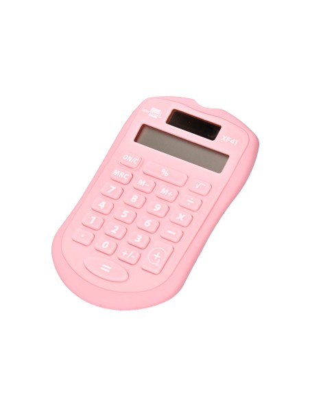 Calculadora liderpapel bolsillo xf41 8 digitos solar y pilas color rosa 94x595x105mm Calculadora liderpapel bolsillo xf41 8 digitos solar y pilas color rosa 94x595x105mm