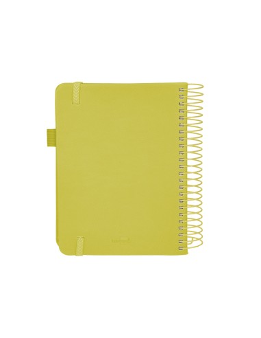 Agenda encuadernada liderpapel neon a5 2025 dia pagina color amarillo papel 70 gr