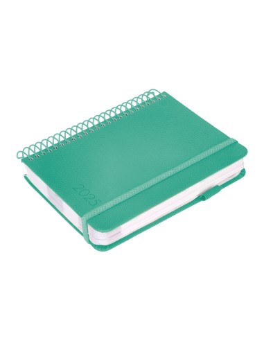 Agenda encuadernada liderpapel neon a5 2025 dia pagina color verde papel 70 gr