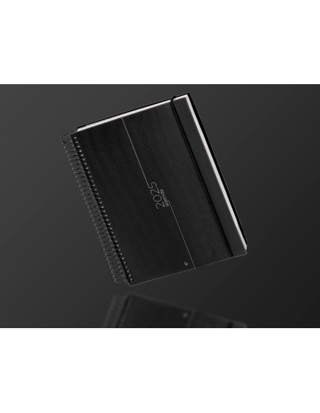 Agenda encuadernada liderpapel olbia a4 2025 dia pagina color negro papel 60 gr