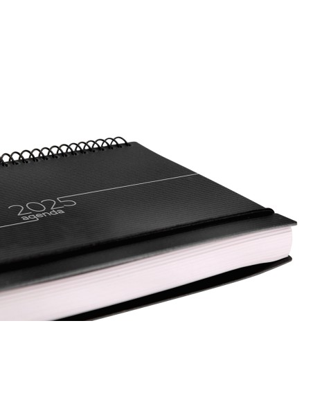 Agenda encuadernada liderpapel olbia a4 2025 dia pagina color negro papel 60 gr