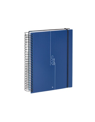 Agenda encuadernada liderpapel olbia a4 2025 dia pagina color azul papel 60 gr