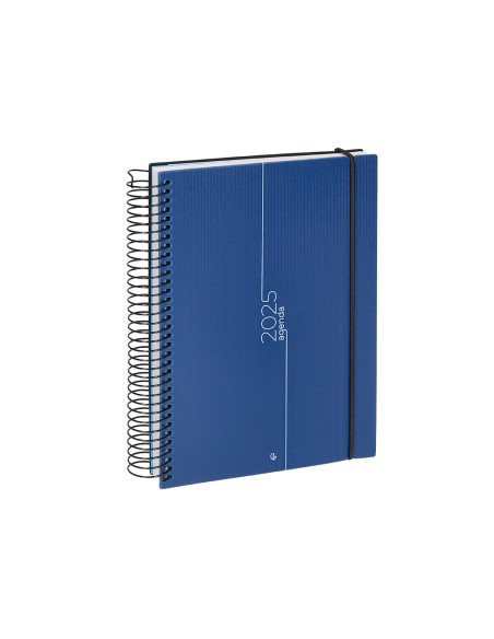 Agenda encuadernada liderpapel olbia a4 2025 dia pagina color azul papel 60 gr