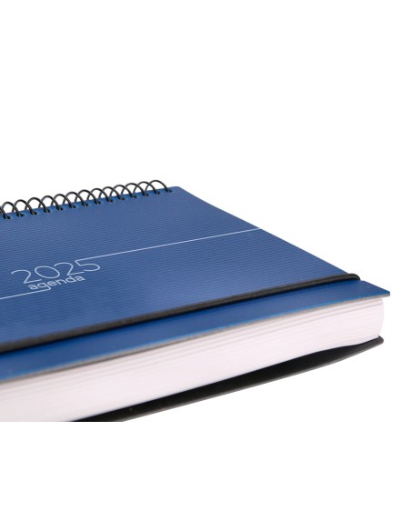 Agenda encuadernada liderpapel olbia a5 2025 dia pagina color azul papel 60 gr