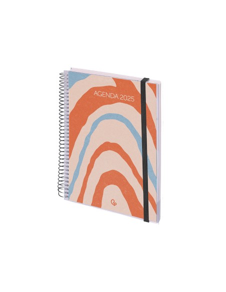 Agenda encuadernada liderpapel tinos a6 2025 dia pagina personalizable papel 70 gr