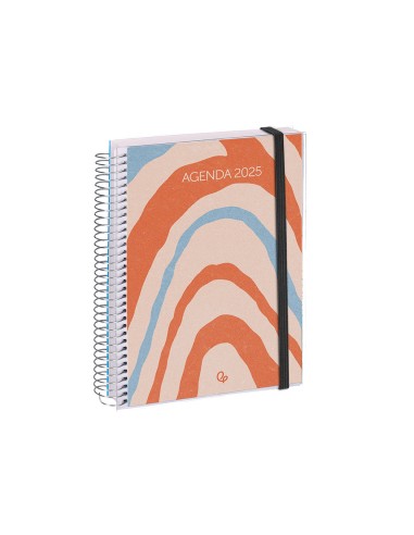 Agenda encuadernada liderpapel tinos a6 2025 dia pagina personalizable papel 70 gr