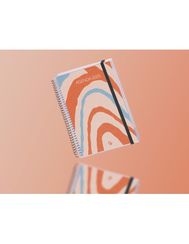 Agenda encuadernada liderpapel tinos a6 2025 semana vista personalizable papel 70 gr