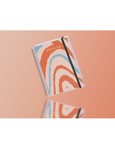 Agenda encuadernada liderpapel tinos a6 2025 semana vista personalizable papel 70 gr