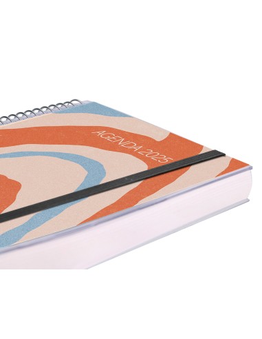 Agenda encuadernada liderpapel tinos a6 2025 semana vista personalizable papel 70 gr