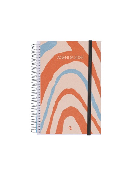 Agenda encuadernada liderpapel tinos a6 2025 semana vista personalizable papel 70 gr