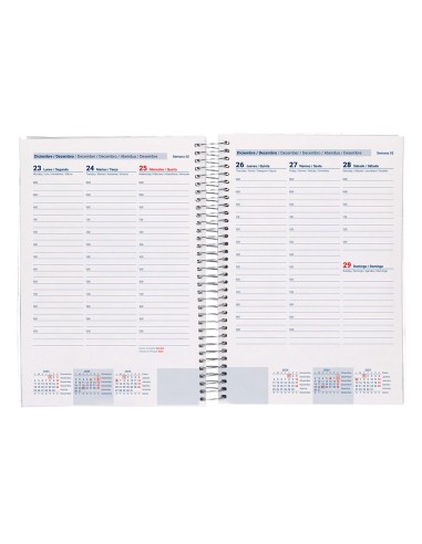 Agenda encuadernada liderpapel tinos a5 2025 dia pagina personalizable papel 70 gr