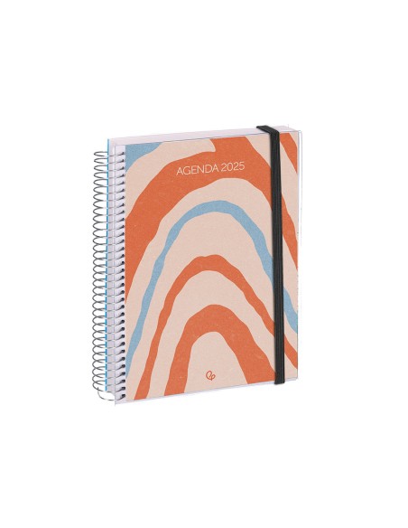 Agenda encuadernada liderpapel tinos a5 2025 dia pagina personalizable papel 70 gr