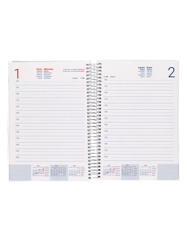 Agenda encuadernada liderpapel tinos a5 2025 semana vista personalizable papel 70 gr