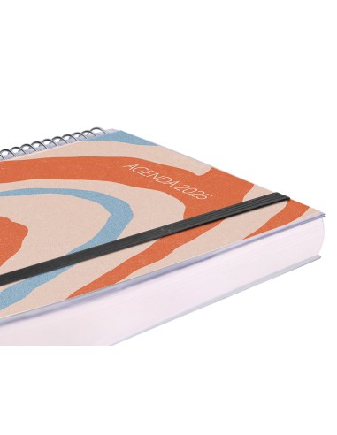 Agenda encuadernada liderpapel tinos a5 2025 semana vista personalizable papel 70 gr