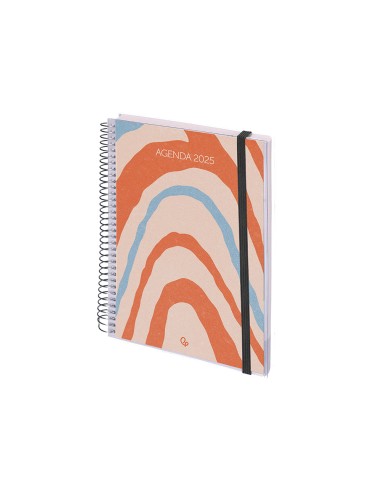 Agenda encuadernada liderpapel tinos a5 2025 semana vista personalizable papel 70 gr