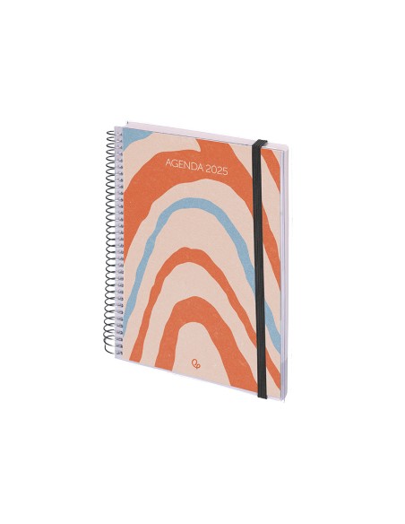 Agenda encuadernada liderpapel tinos a5 2025 semana vista personalizable papel 70 gr
