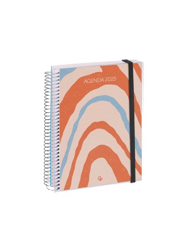 Agenda encuadernada liderpapel tinos a5 2025 semana vista personalizable papel 70 gr